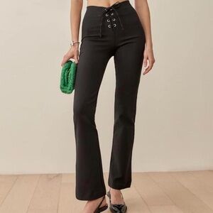 Reformation lace up pants